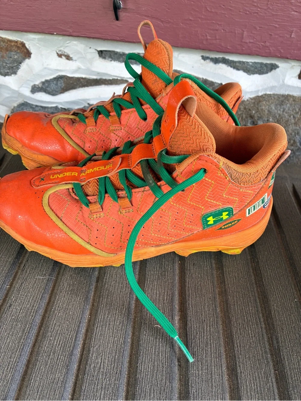 Under Armour Juice series Baseball Cleats orange Size 5 Phillies Bryce Harper